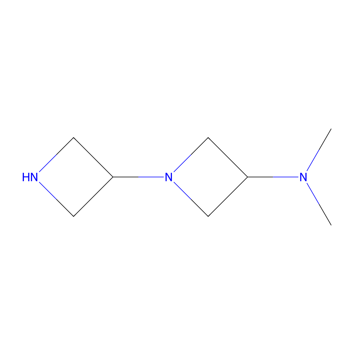 N,N-Dimethyl-[1,3'-biazetidin]-3-amine molecular structure, CAS 1858515-49-7