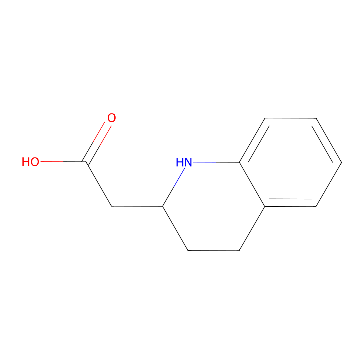 (1,2,3,4-Tetrahydroquinolin-2-yl)acetic acid molecular structure, CAS 185854-45-9