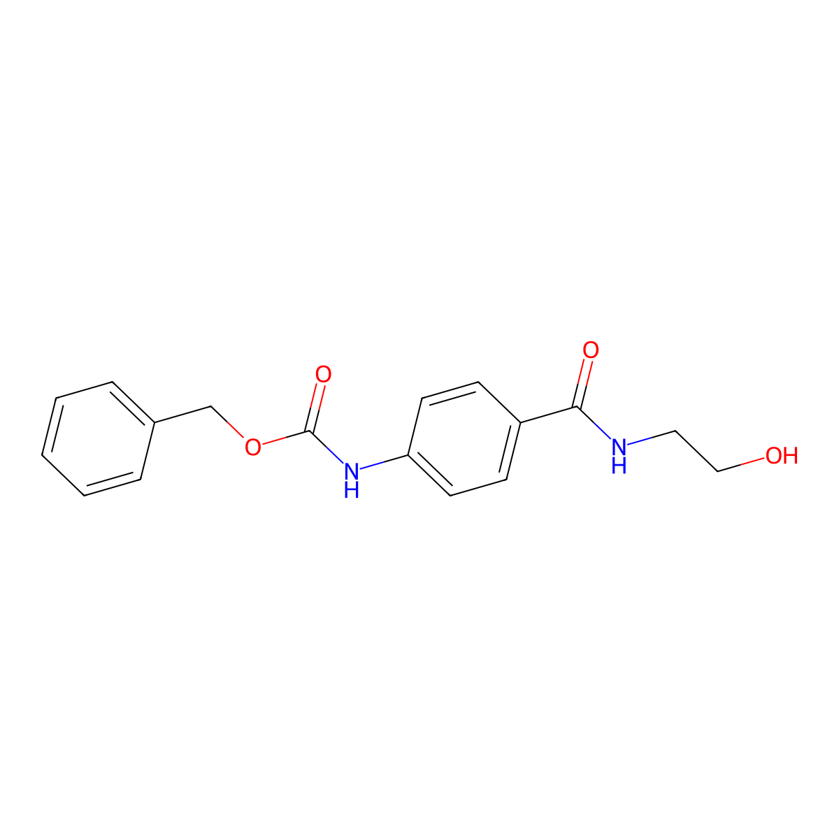benzyl N-{4-[(2-hydroxyethyl)carbamoyl]phenyl}carbamate molecular structure, CAS 1858555-69-7