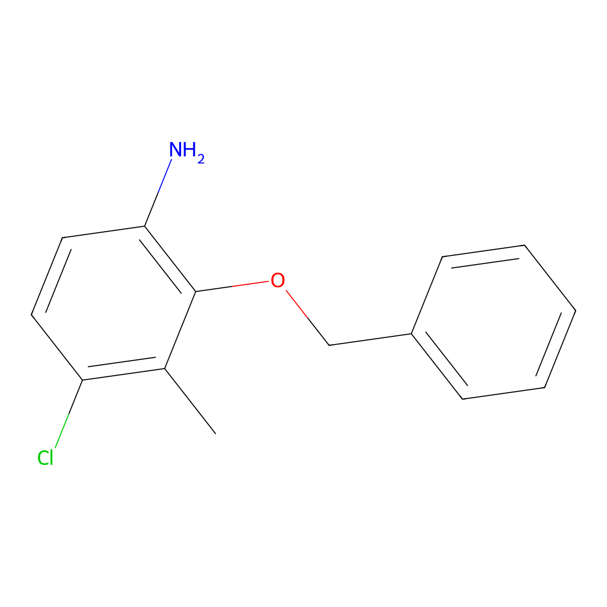 2-(Benzyloxy)-4-chloro-3-methylaniline molecular structure, CAS 1858568-64-5