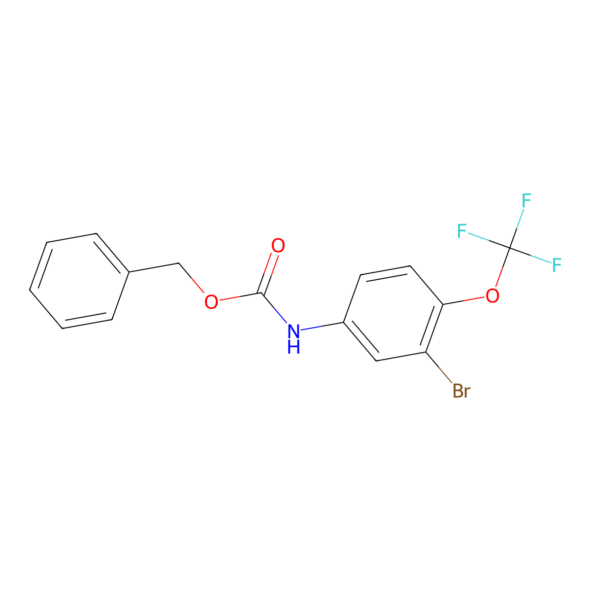 benzyl N-[3-bromo-4-(trifluoromethoxy)phenyl]carbamate molecular structure, CAS 1858581-39-1