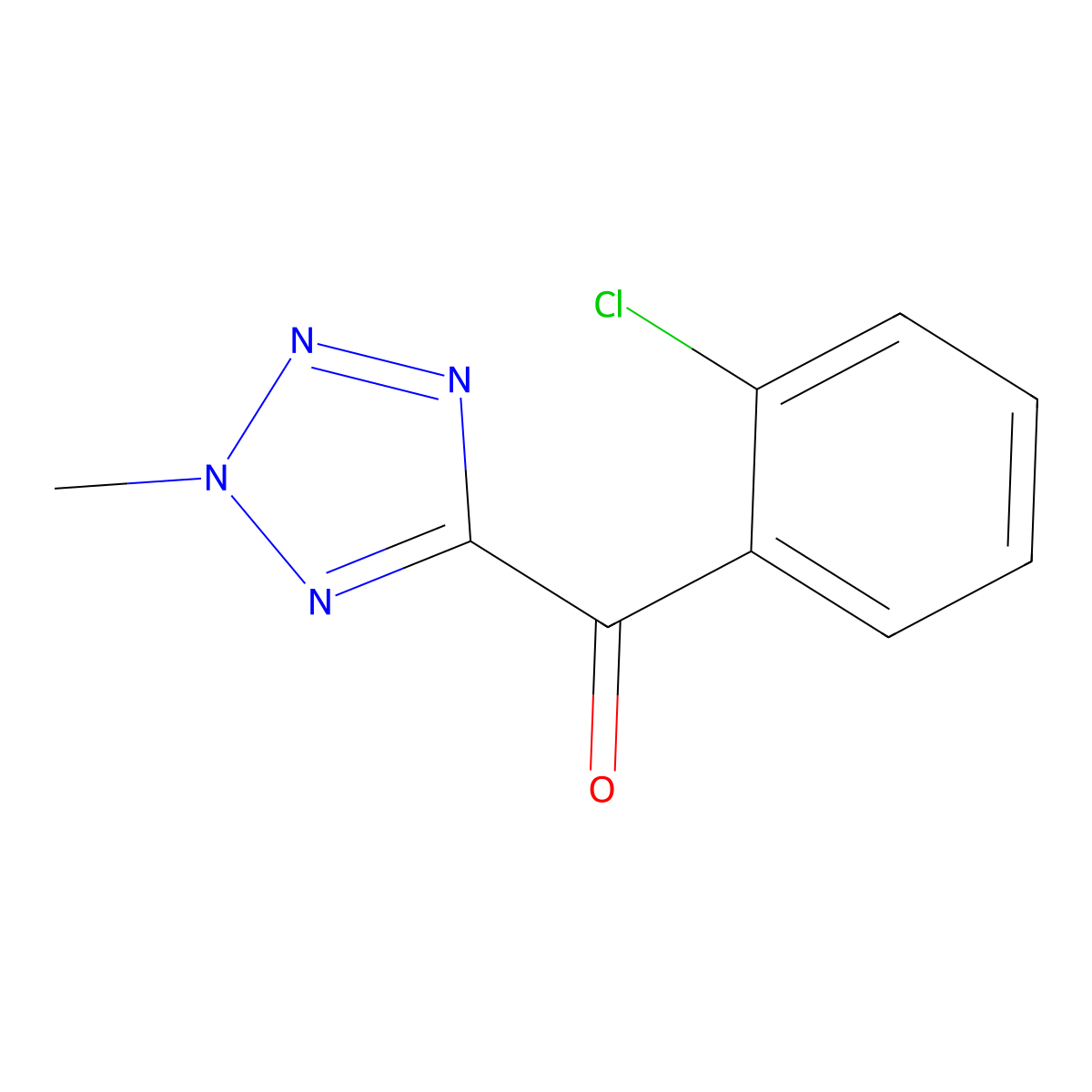 5-(2-chlorobenzoyl)-2-methyl-2H-1,2,3,4-tetrazole molecular structure, CAS 1858599-02-6