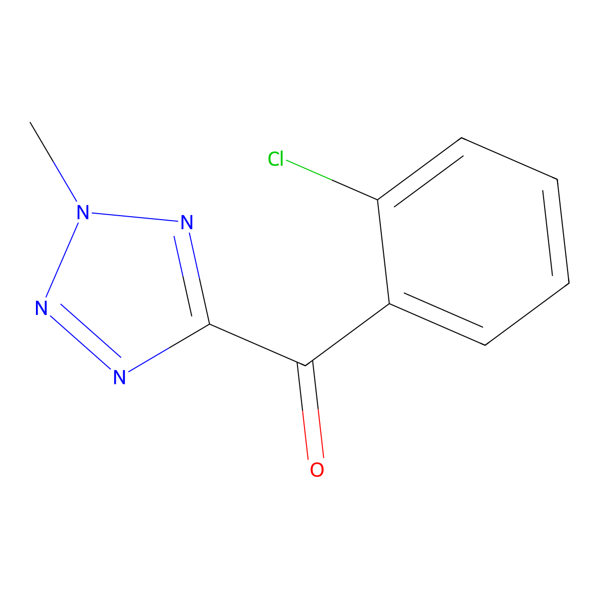 5-(2-chlorobenzoyl)-2-methyl-2H-1,2,3,4-tetrazole molecular structure, CAS 1858599-02-6