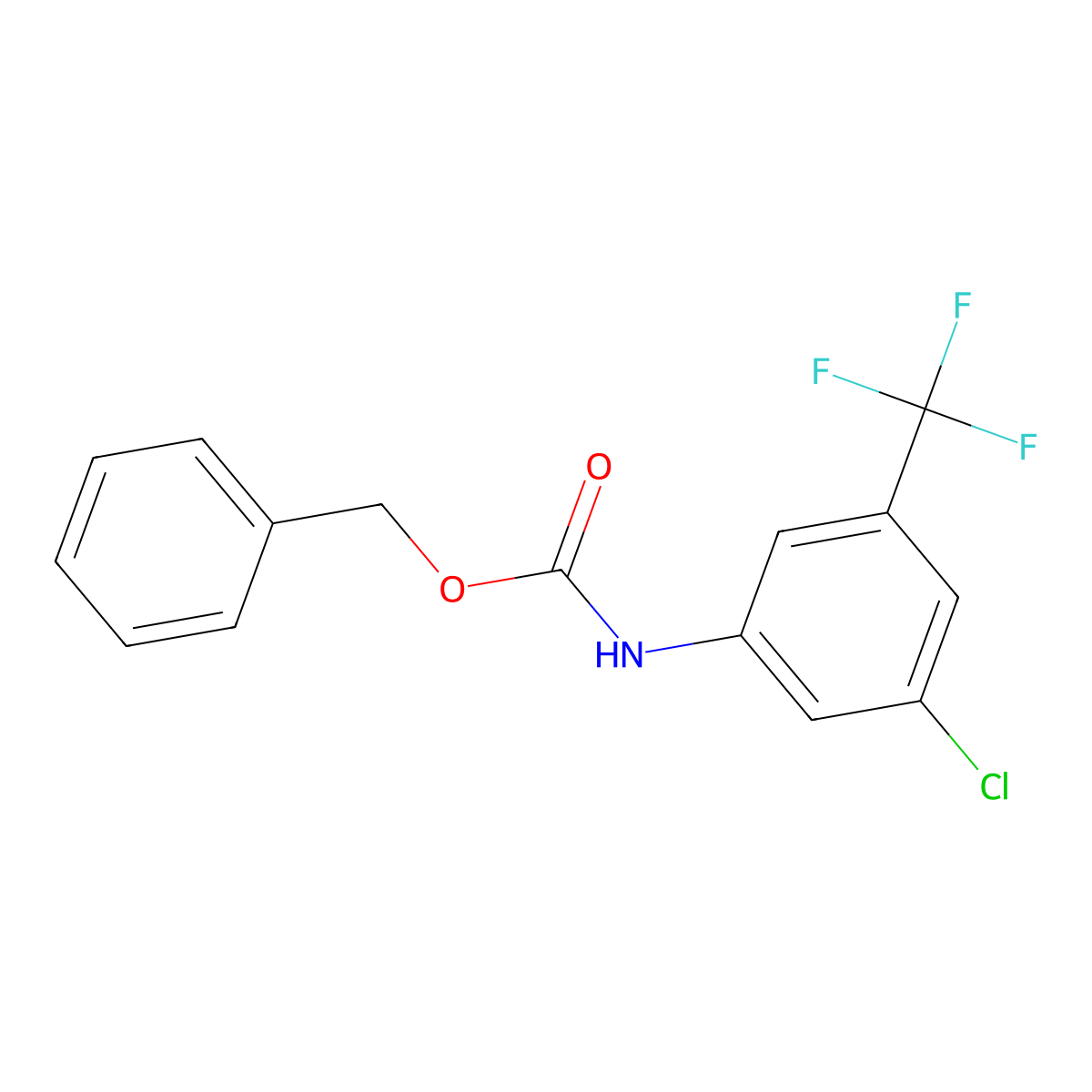 benzyl N-[3-chloro-5-(trifluoromethyl)phenyl]carbamate molecular structure, CAS 1858649-83-8
