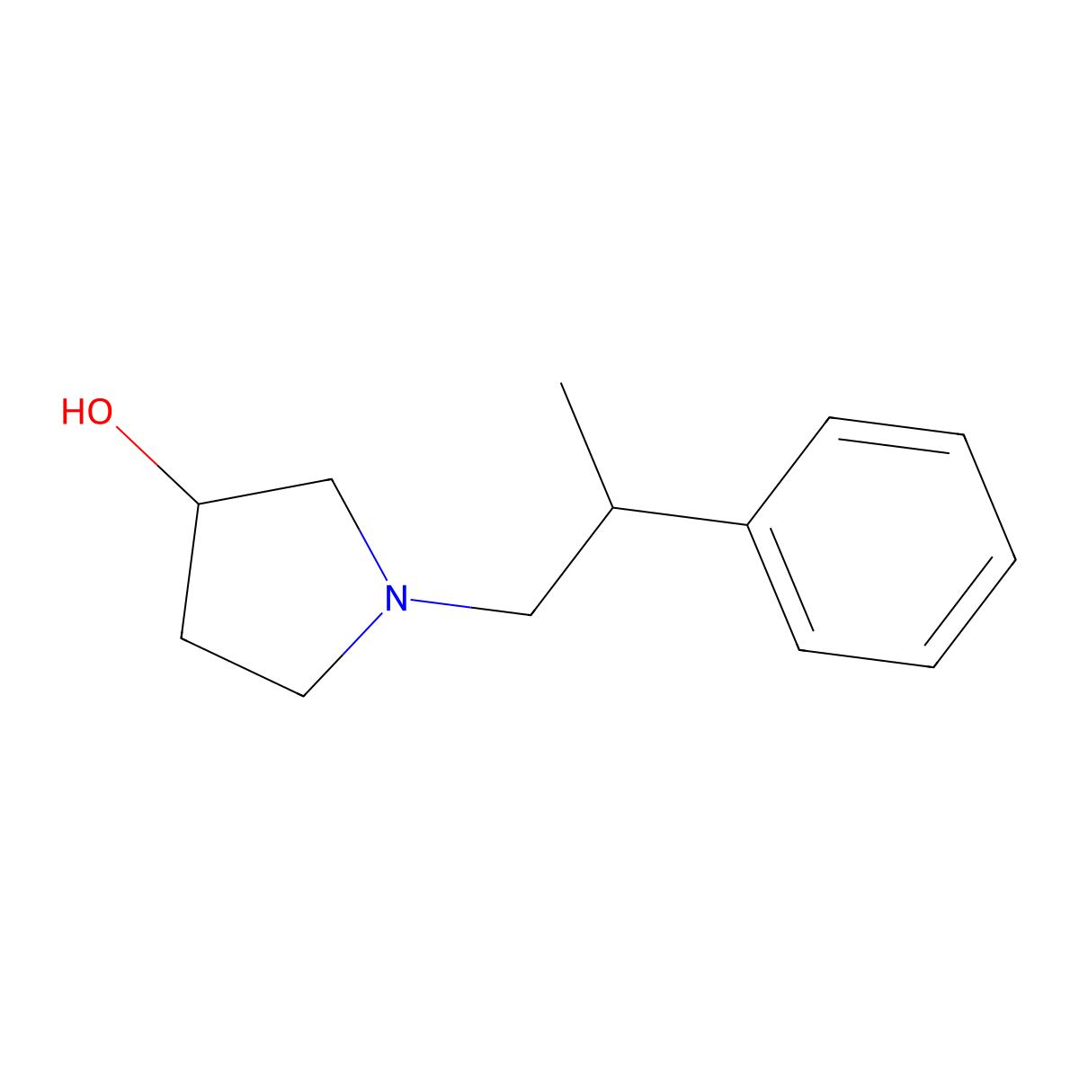1-(2-Phenylpropyl)pyrrolidin-3-ol molecular structure, CAS 1858678-47-3
