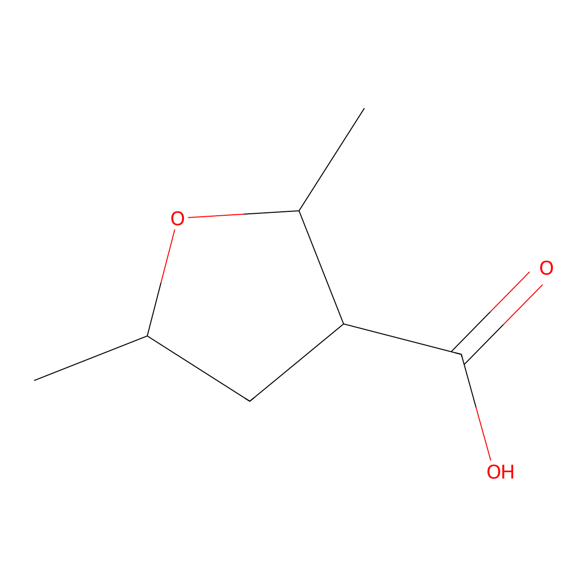 2,5-Dimethyloxolane-3-carboxylic acid molecular structure, CAS 1858691-18-5