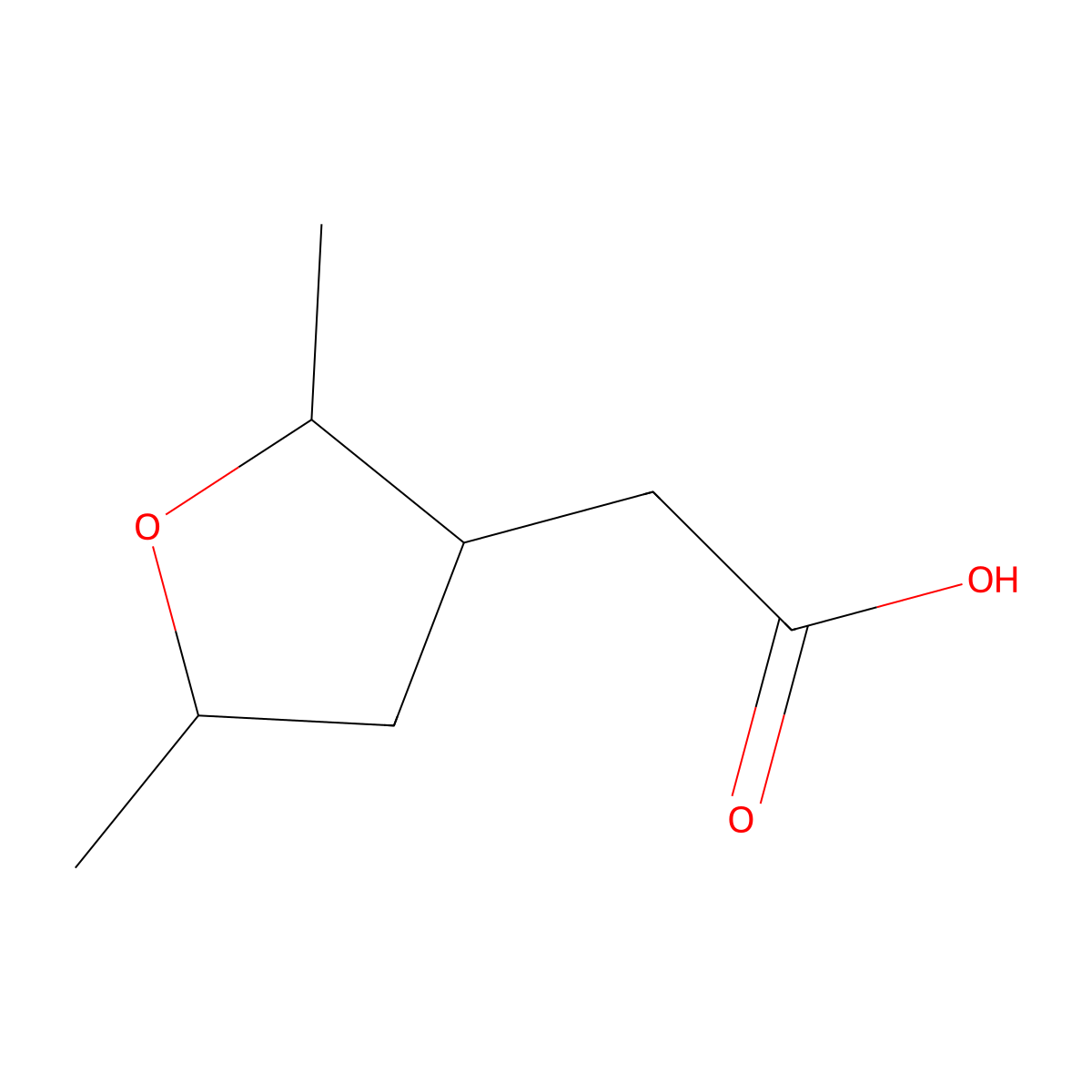 2-(2,5-Dimethyloxolan-3-yl)acetic acid molecular structure, CAS 1858696-26-0