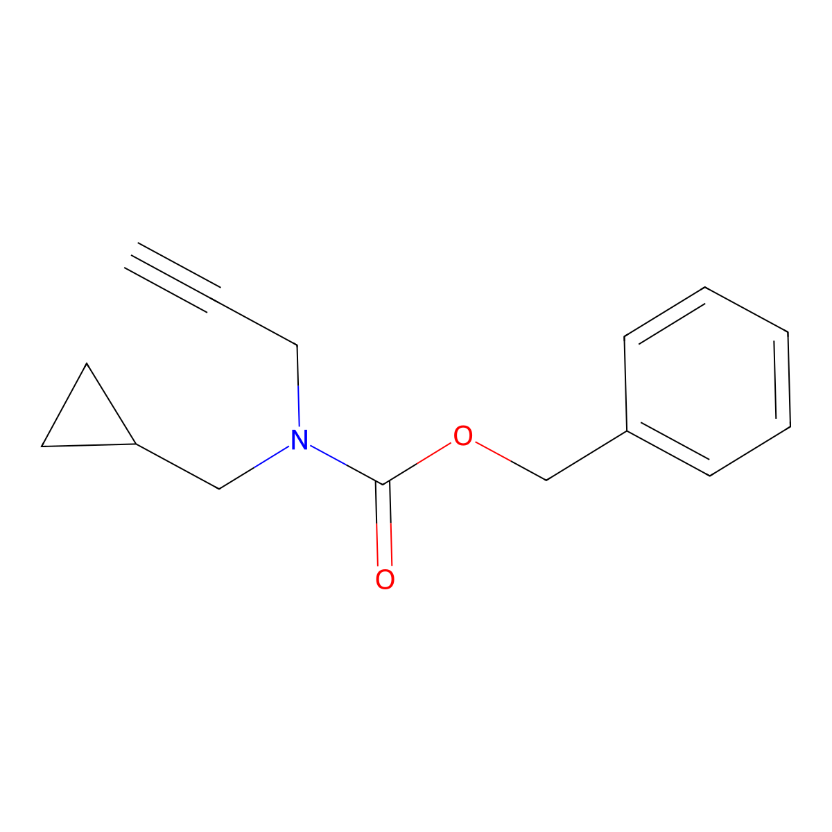benzyl N-(cyclopropylmethyl)-N-(prop-2-yn-1-yl)carbamate molecular structure, CAS 1858757-94-4