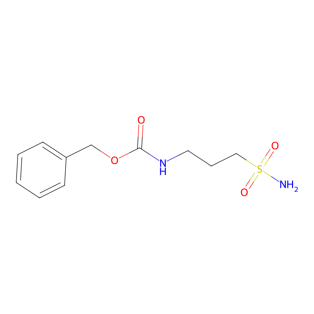 benzyl N-(3-sulfamoylpropyl)carbamate molecular structure, CAS 1858772-90-3