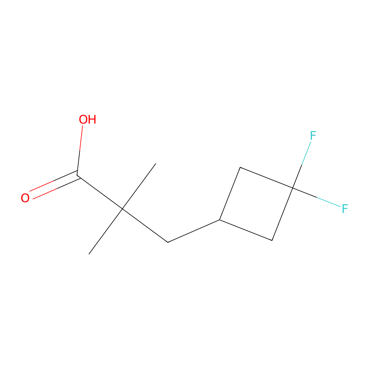 3-(3,3-Difluorocyclobutyl)-2,2-dimethylpropanoic acid molecular structure, CAS 1858788-55-2
