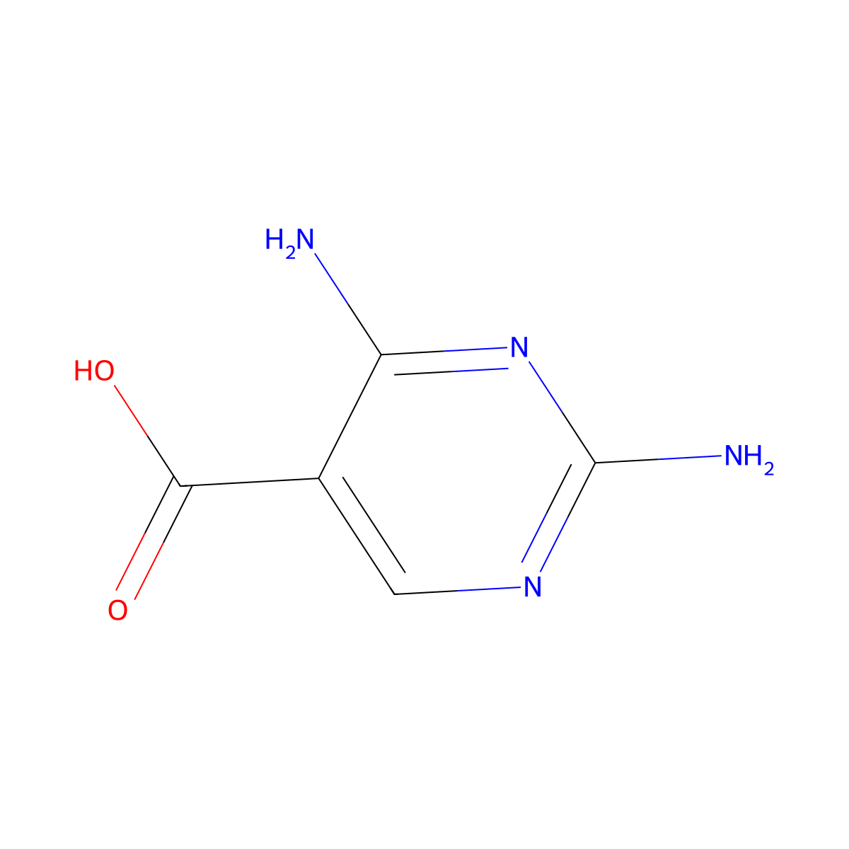 2,4-Diaminopyrimidine-5-carboxylic acid molecular structure, CAS 18588-61-9