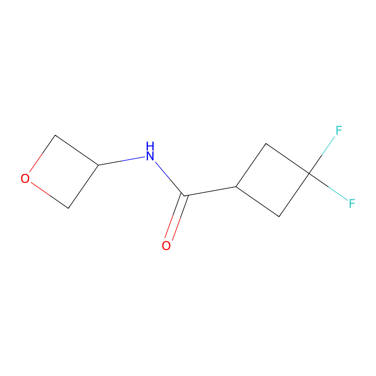 3,3-Difluoro-n-(oxetan-3-yl)cyclobutane-1-carboxamide molecular structure, CAS 1858824-60-8