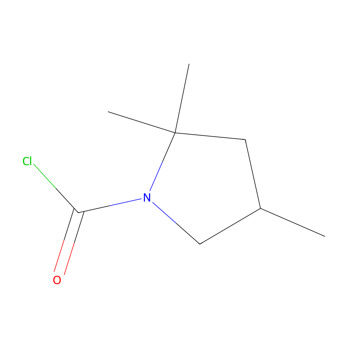 2,2,4-Trimethylpyrrolidine-1-carbonyl chloride molecular structure, CAS 1858895-94-9