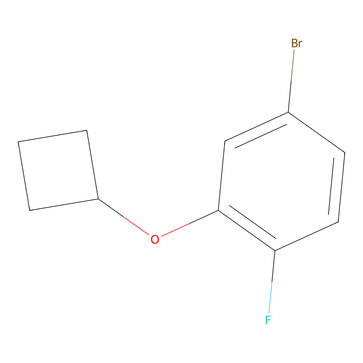 4-Bromo-2-cyclobutoxy-1-fluorobenzene molecular structure, CAS 1858901-58-2