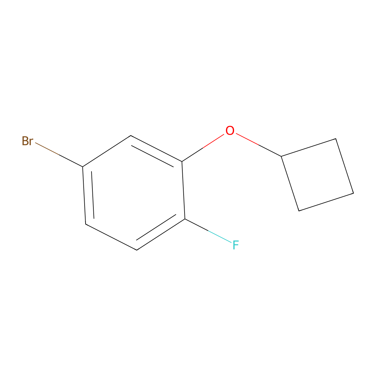 4-Bromo-2-cyclobutoxy-1-fluorobenzene molecular structure, CAS 1858901-58-2