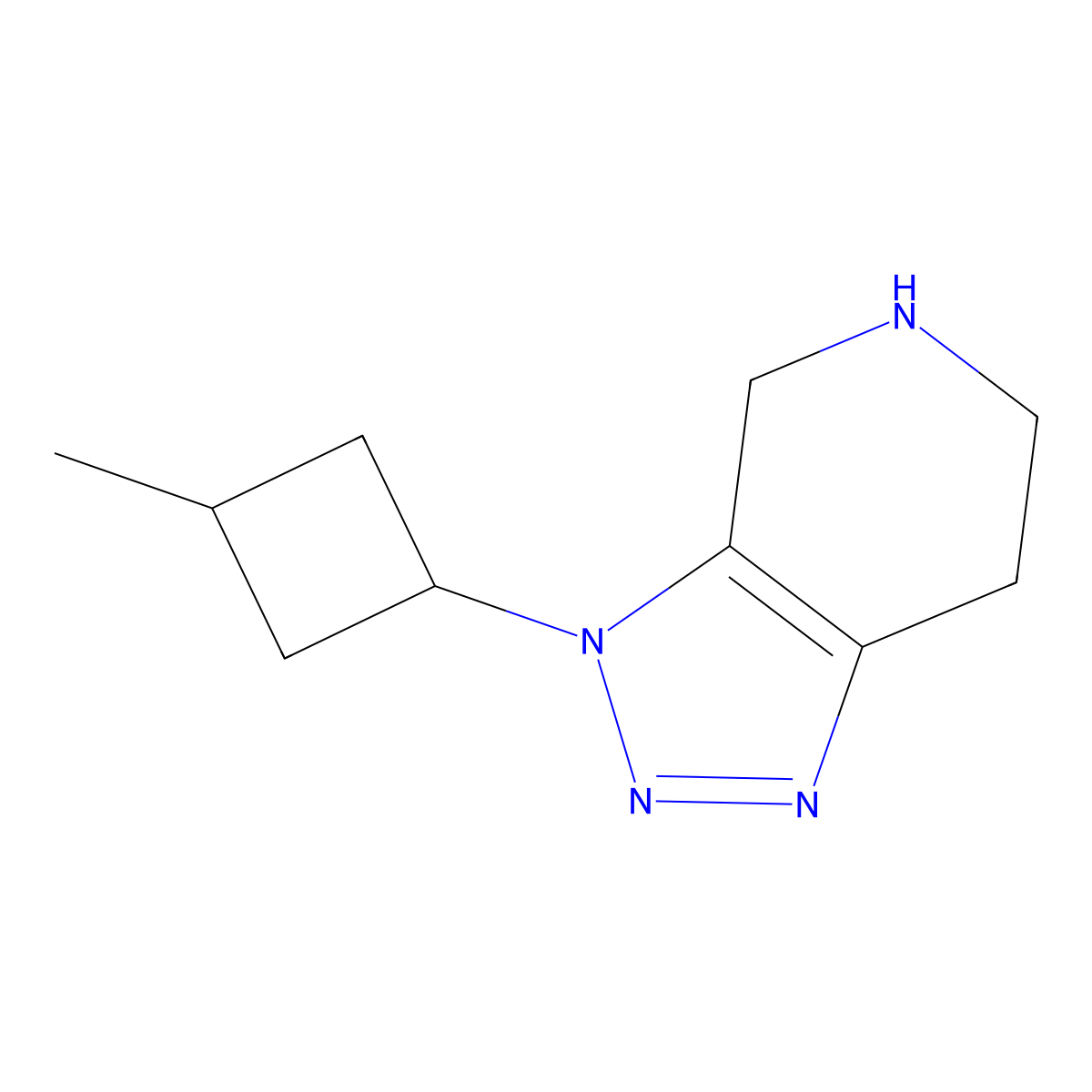 3-(3-methylcyclobutyl)-3H,4H,5H,6H,7H-[1,2,3]triazolo[4,5-c]pyridine molecular structure, CAS 1858938-08-5