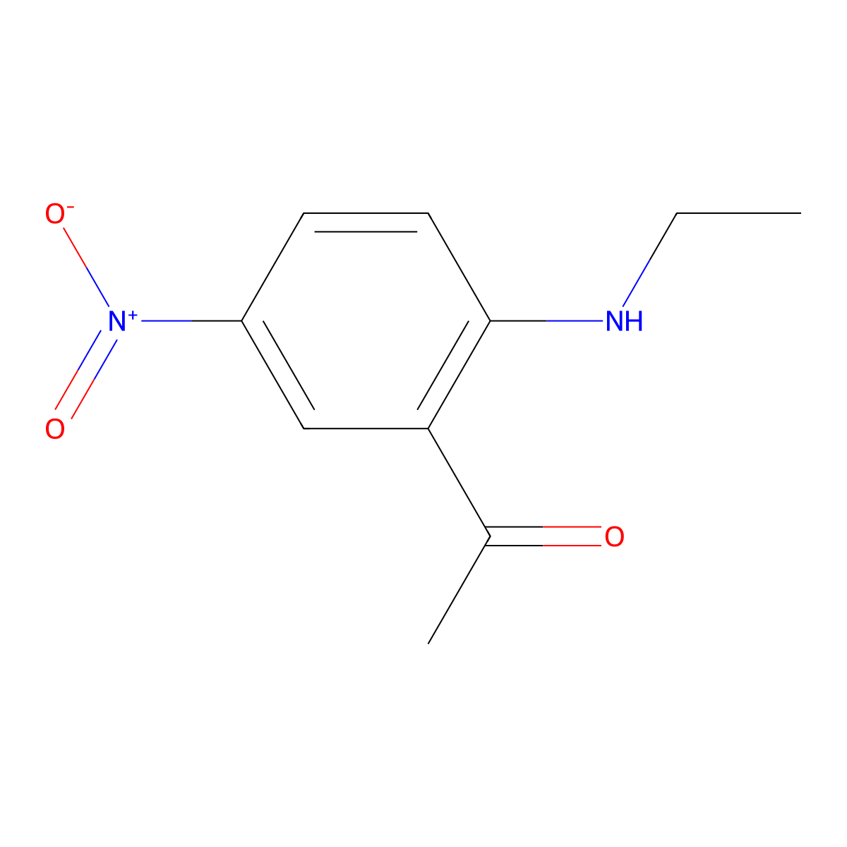 1-[2-(Ethylamino)-5-nitrophenyl]ethanone molecular structure, CAS 1858959-66-6