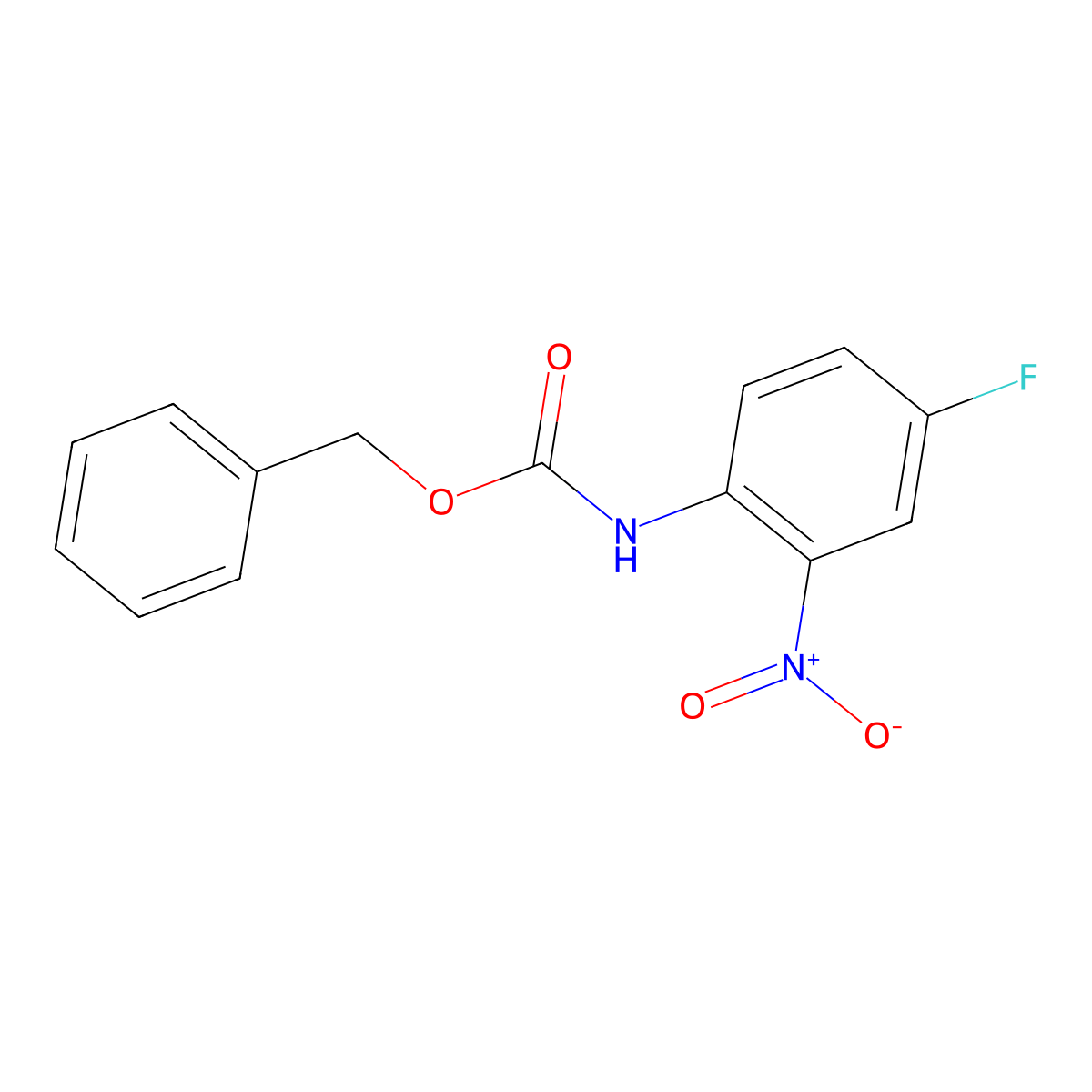 benzyl N-(4-fluoro-2-nitrophenyl)carbamate molecular structure, CAS 1858978-27-4