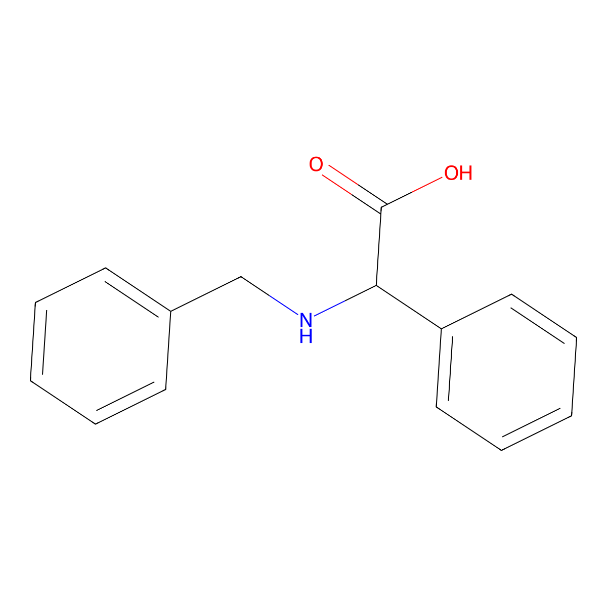 (Benzylamino)Phenylacetic Acid molecular structure, CAS 1859-51-4