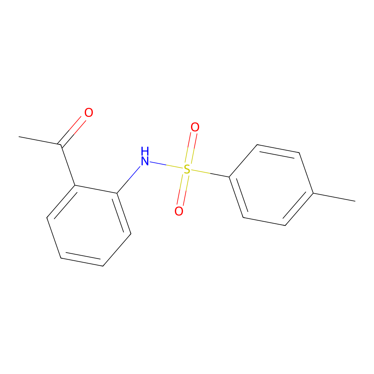 N-(2-acetylphenyl)-4-methylbenzene-1-sulfonamide molecular structure, CAS 1859-70-7