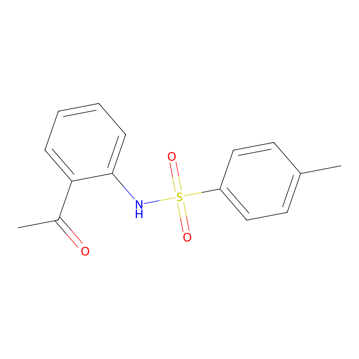 N-(2-acetylphenyl)-4-methylbenzene-1-sulfonamide molecular structure, CAS 1859-70-7