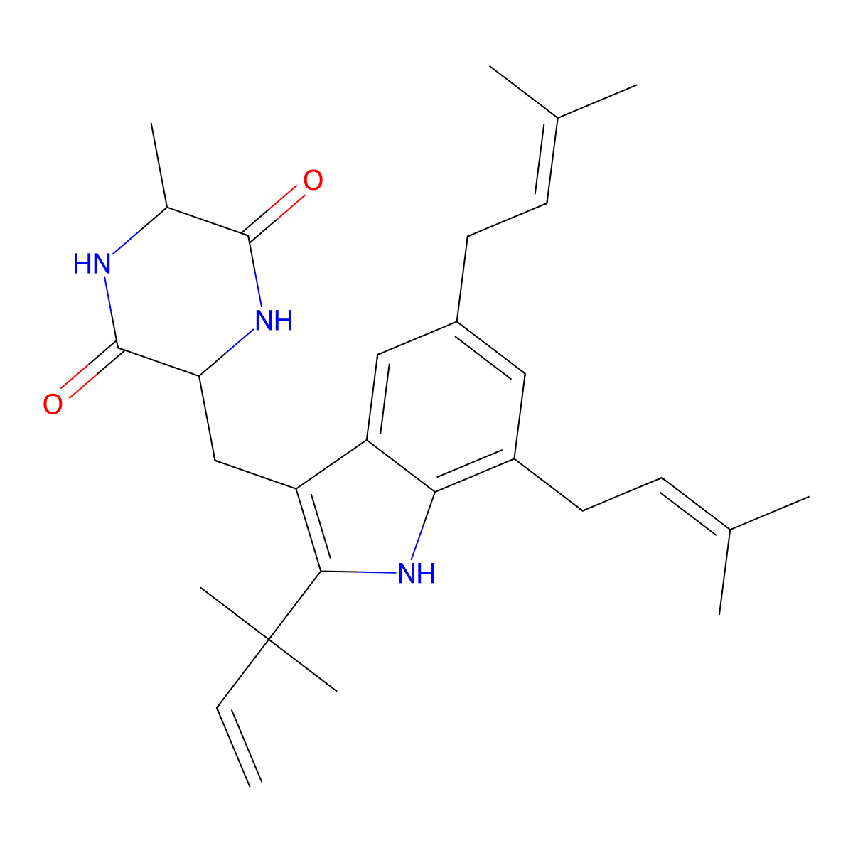 Echinulin molecular structure, CAS 1859-87-6