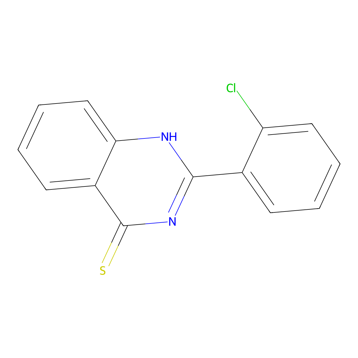 2-(2-chlorophenyl)quinazoline-4(3H)-thione molecular structure, CAS 18590-76-6