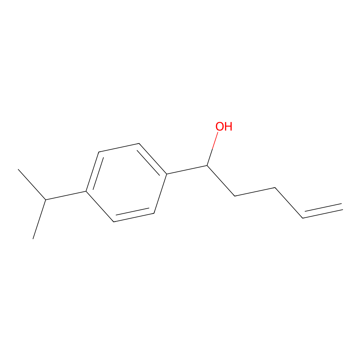 1-[4-(Propan-2-yl)phenyl]pent-4-en-1-ol molecular structure, CAS 185901-83-1