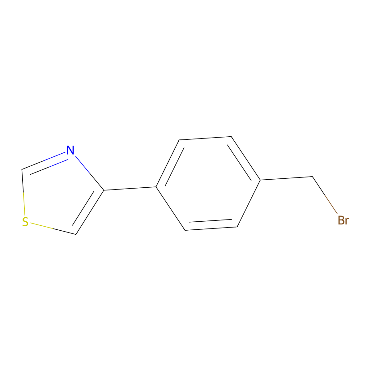 4-(4-Bromomethyl-phenyl)-thiazole molecular structure, CAS 1859084-24-4