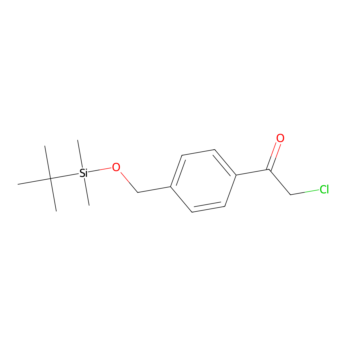 1-(4-(((tert-Butyldimethylsilyl)oxy)methyl)phenyl)-2-chloroethanone molecular structure, CAS 1859085-22-5