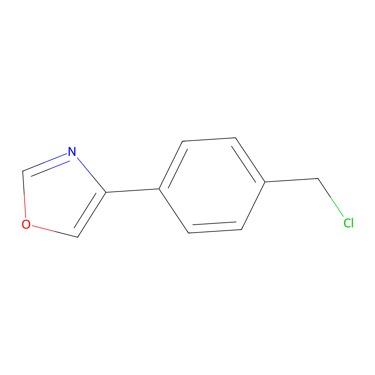 4-(4-(Chloromethyl)phenyl)oxazole molecular structure, CAS 1859085-32-7