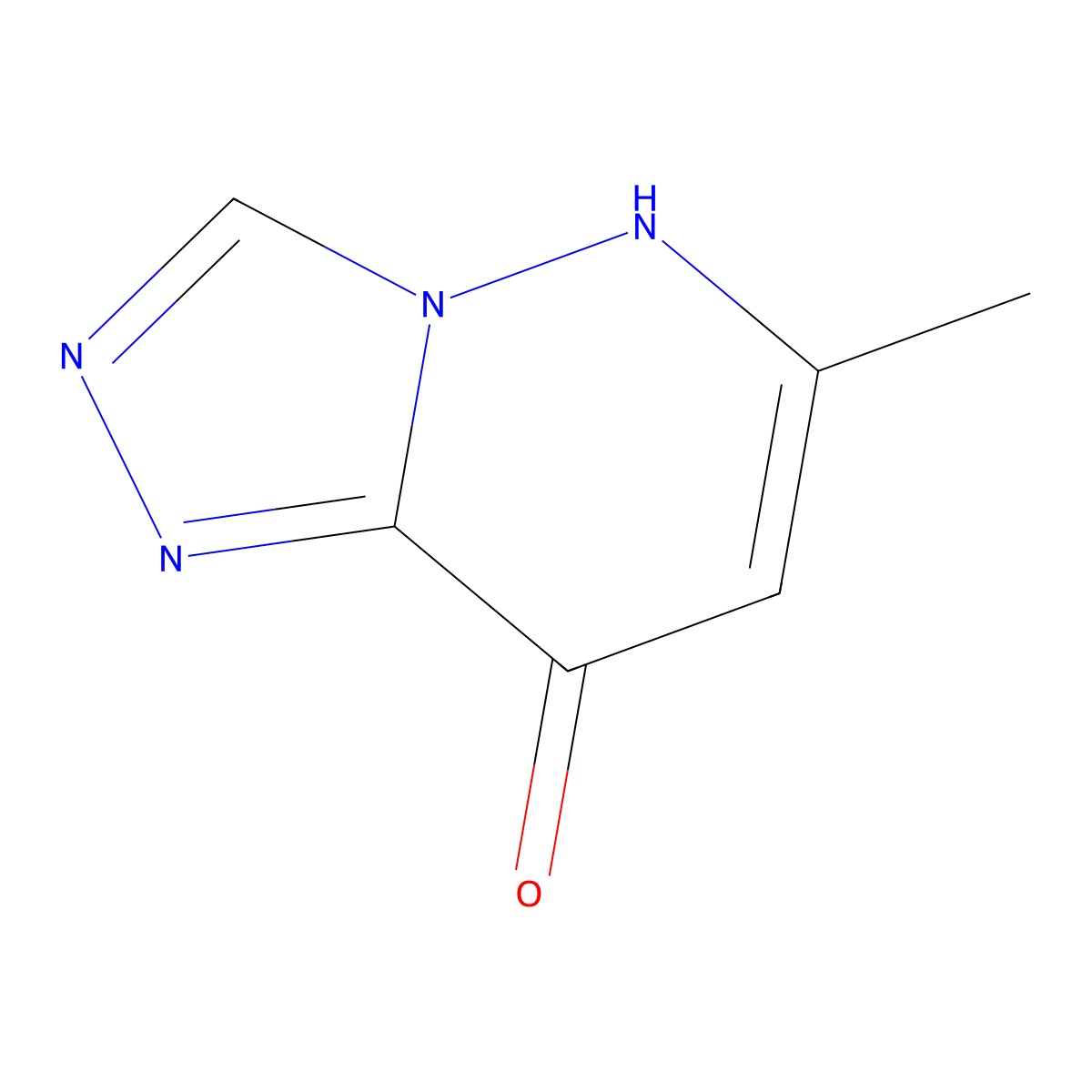 6-methyl-5H,8H-(1,2,4)triazolo(4,3-b)pyridazin-8-one molecular structure, CAS 18591-70-3