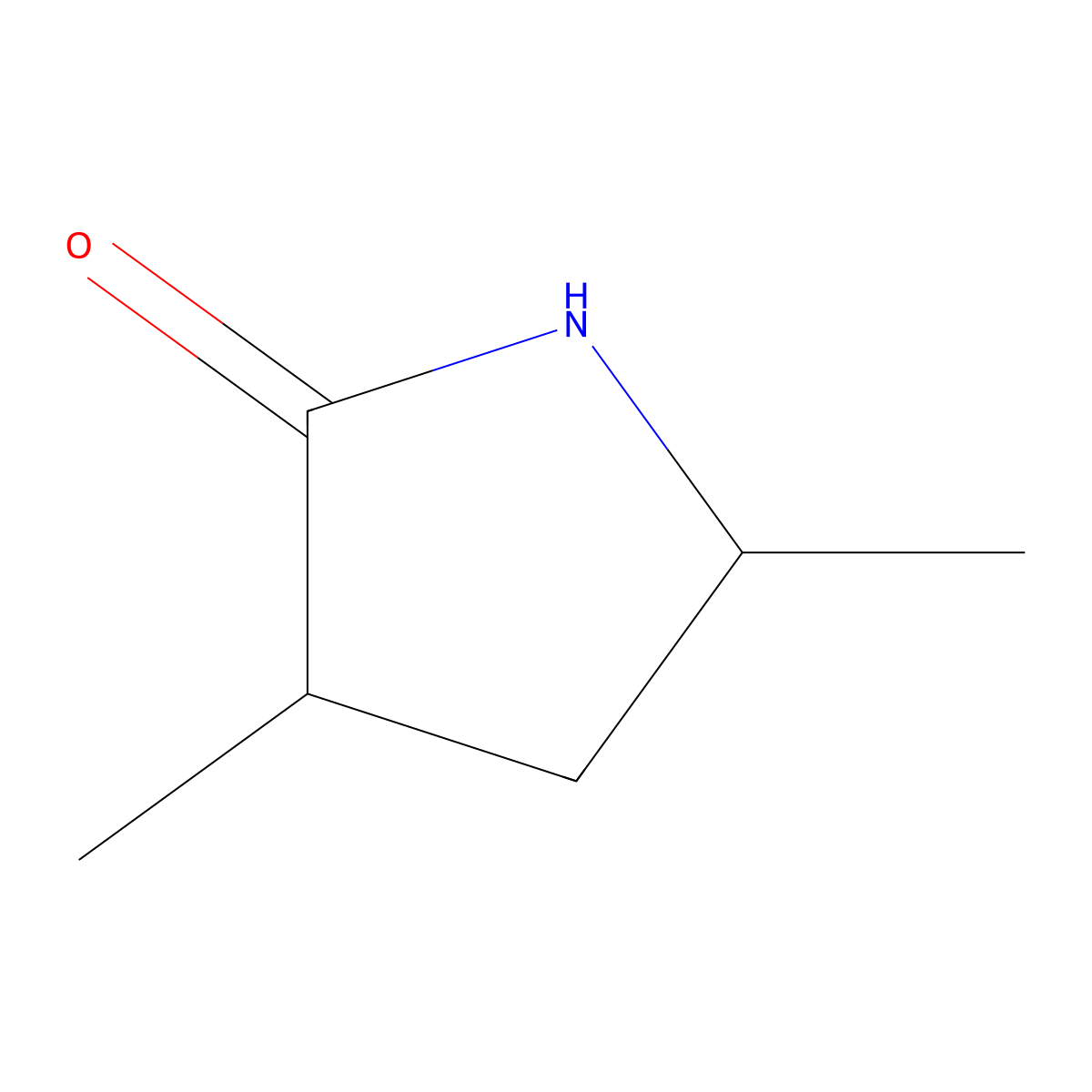3,5-Dimethyl-2-pyrrolidinone molecular structure, CAS 18591-83-8