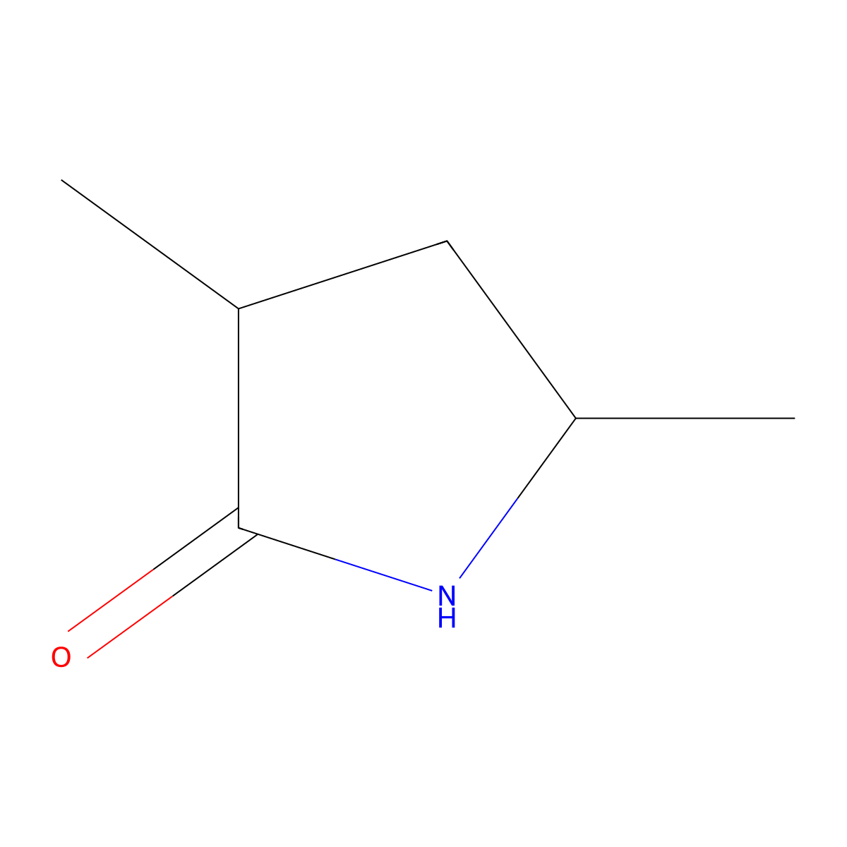 3,5-Dimethyl-2-pyrrolidinone molecular structure, CAS 18591-83-8