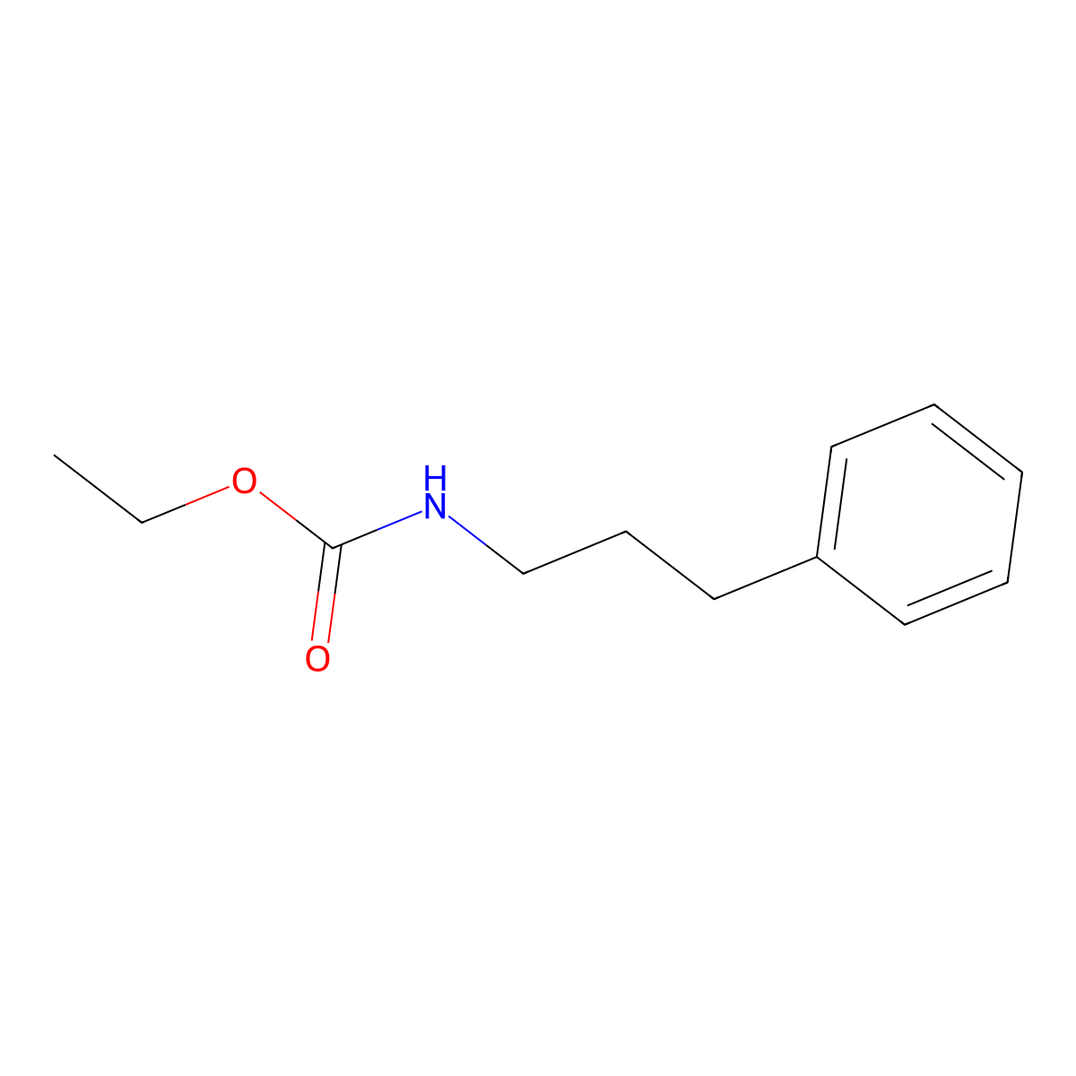 Ethyl N-(3-phenylpropyl)carbamate molecular structure, CAS 185910-72-9