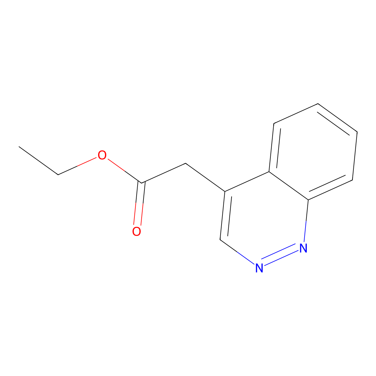 Ethyl 2-(cinnolin-4-yl)acetate molecular structure, CAS 18592-01-3