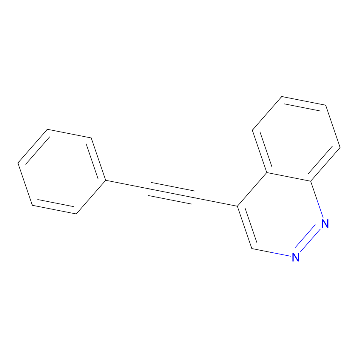 4-(Phenylethynyl)cinnoline molecular structure, CAS 18592-06-8
