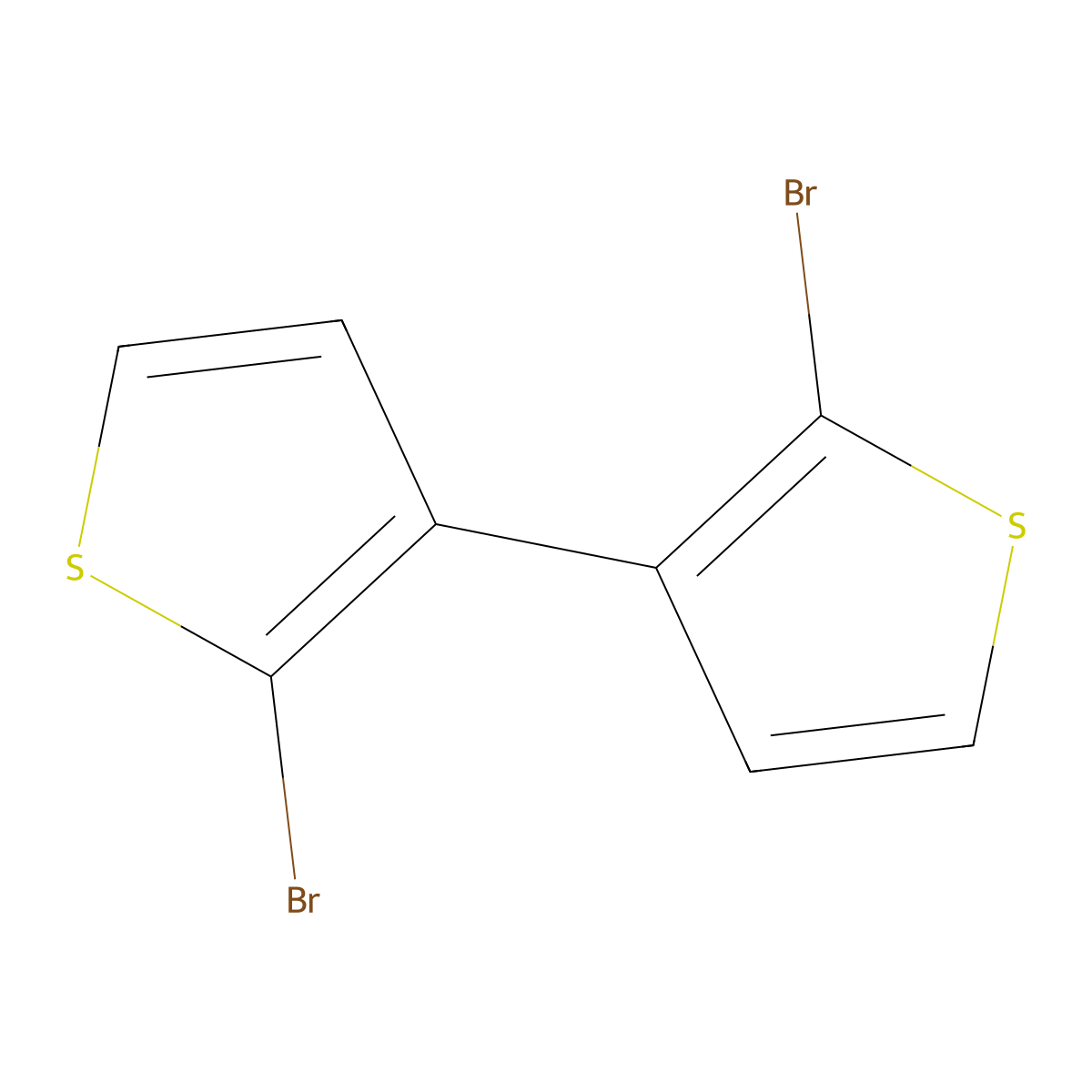 3,3'-Bithiophene, 2,2'-dibromo- molecular structure, CAS 18592-86-4