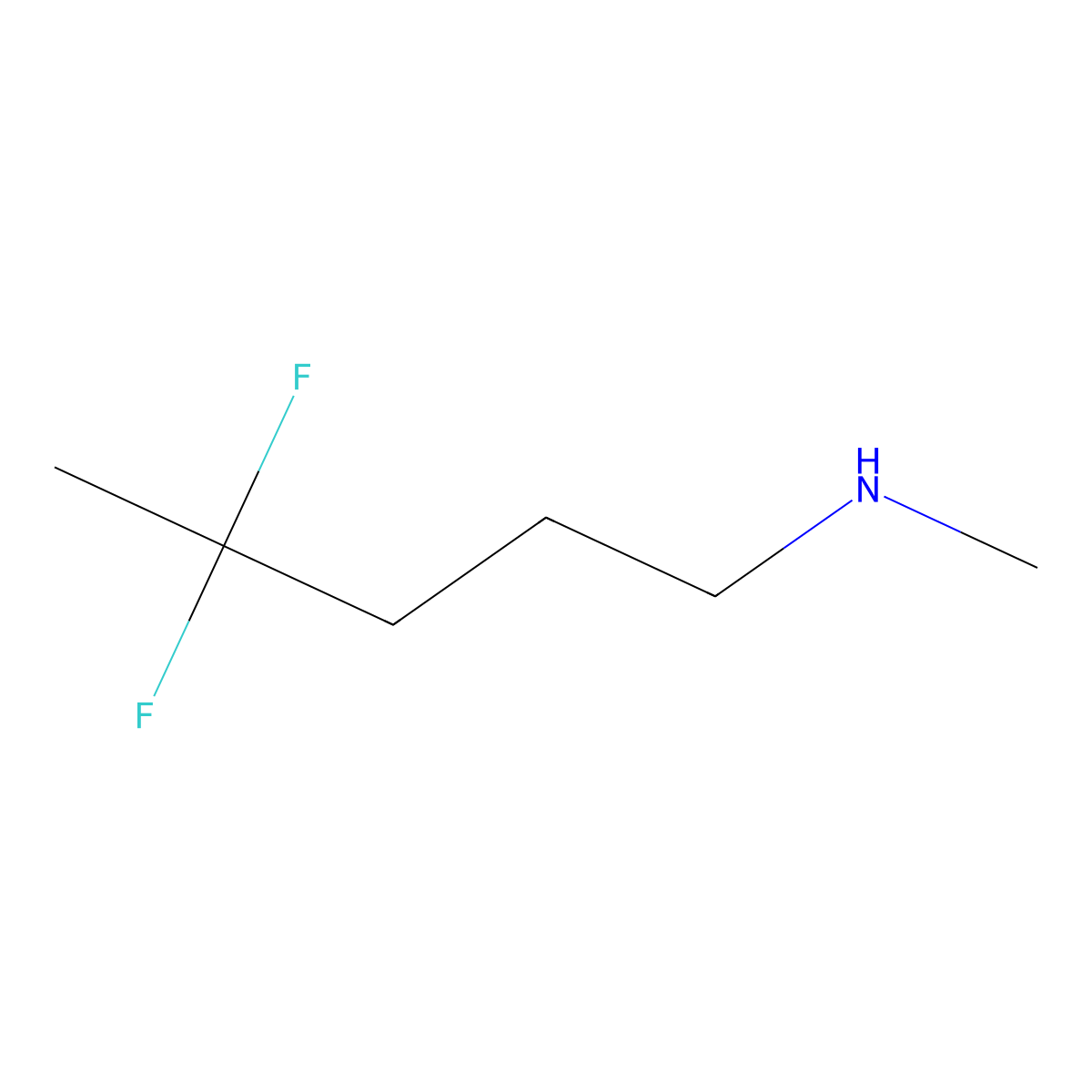 (4,4-Difluoropentyl)(methyl)amine molecular structure, CAS 1859201-15-2