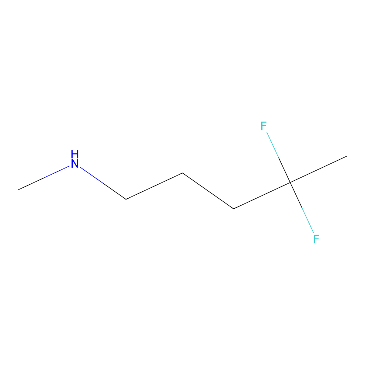 (4,4-Difluoropentyl)(methyl)amine molecular structure, CAS 1859201-15-2