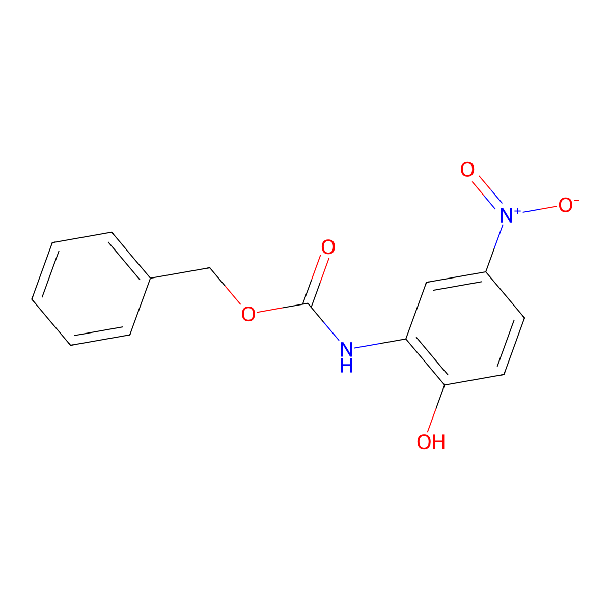 benzyl N-(2-hydroxy-5-nitrophenyl)carbamate molecular structure, CAS 1859243-42-7