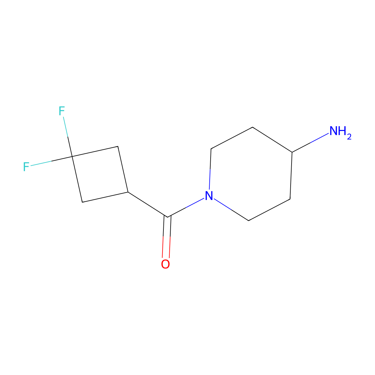 (4-Aminopiperidin-1-yl)(3,3-difluorocyclobutyl)methanone molecular structure, CAS 1859264-00-8