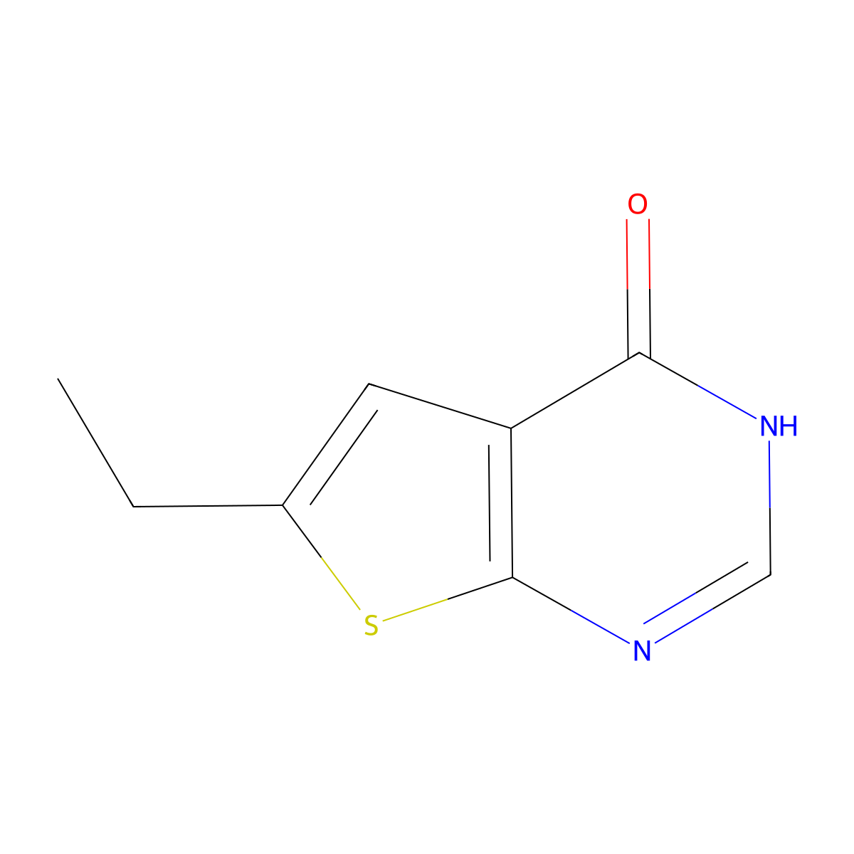 6-ethylthieno[2,3-d]pyrimidin-4(3H)-one molecular structure, CAS 18593-51-6