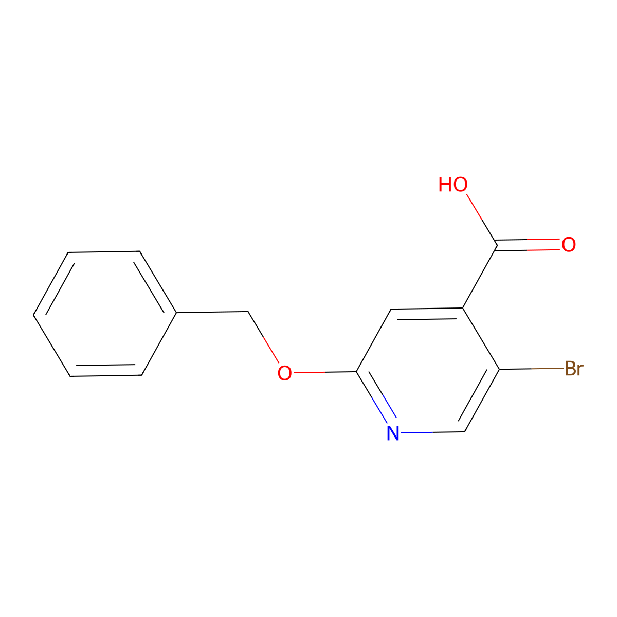 2-(Benzyloxy)-5-bromoisonicotinic acid molecular structure, CAS 1859318-64-1
