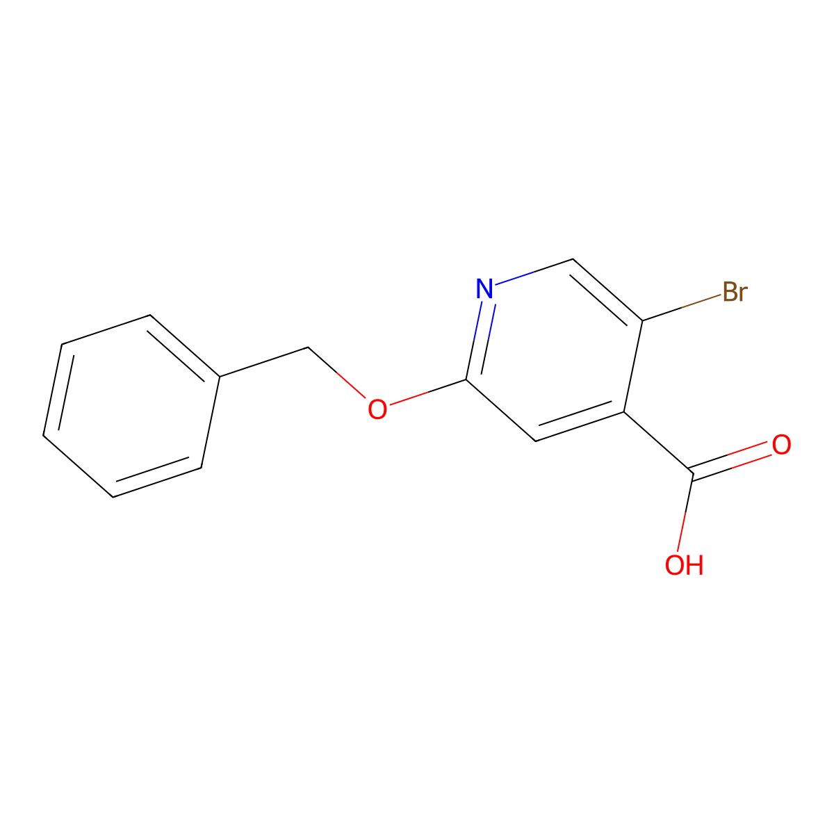 2-(Benzyloxy)-5-bromoisonicotinic acid molecular structure, CAS 1859318-64-1