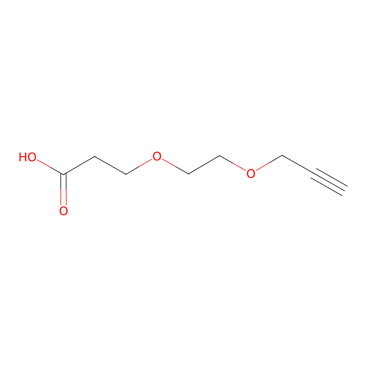 3-(2-(Prop-2-yn-1-yloxy)ethoxy)propanoic acid molecular structure, CAS 1859379-85-3