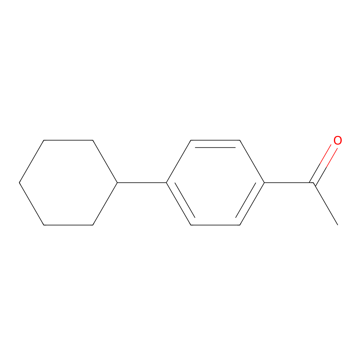 1-(4-Cyclohexylphenyl)ethan-1-one molecular structure, CAS 18594-05-3