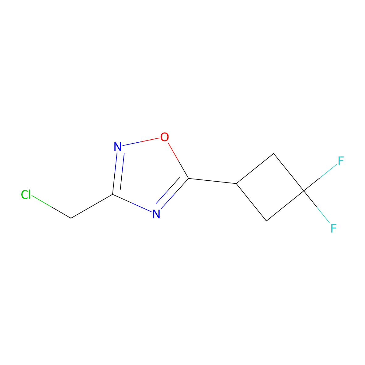 3-(Chloromethyl)-5-(3,3-difluorocyclobutyl)-1,2,4-oxadiazole molecular structure, CAS 1859431-65-4