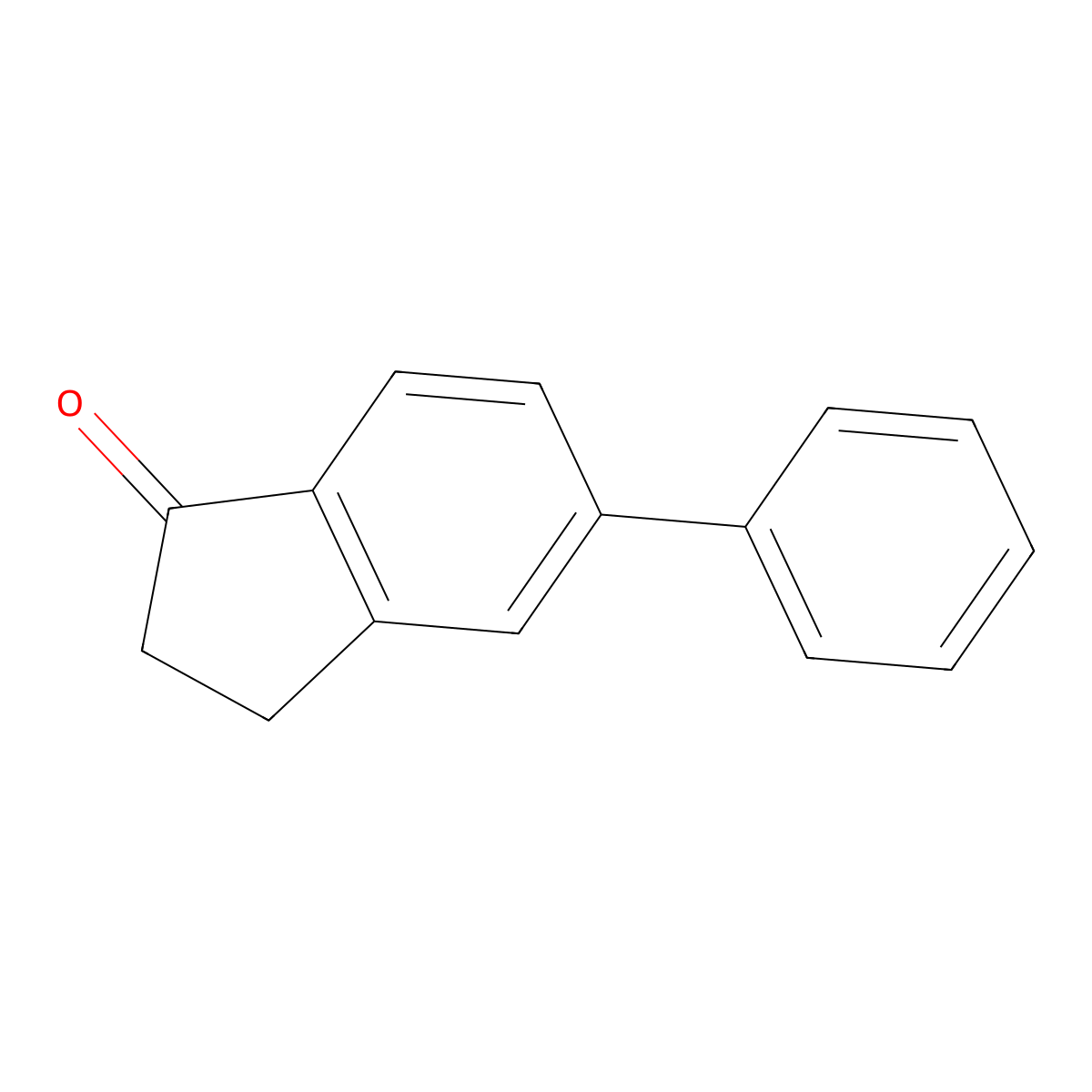 5-phenyl-2,3-dihydro-1H-inden-1-one molecular structure, CAS 185945-75-9