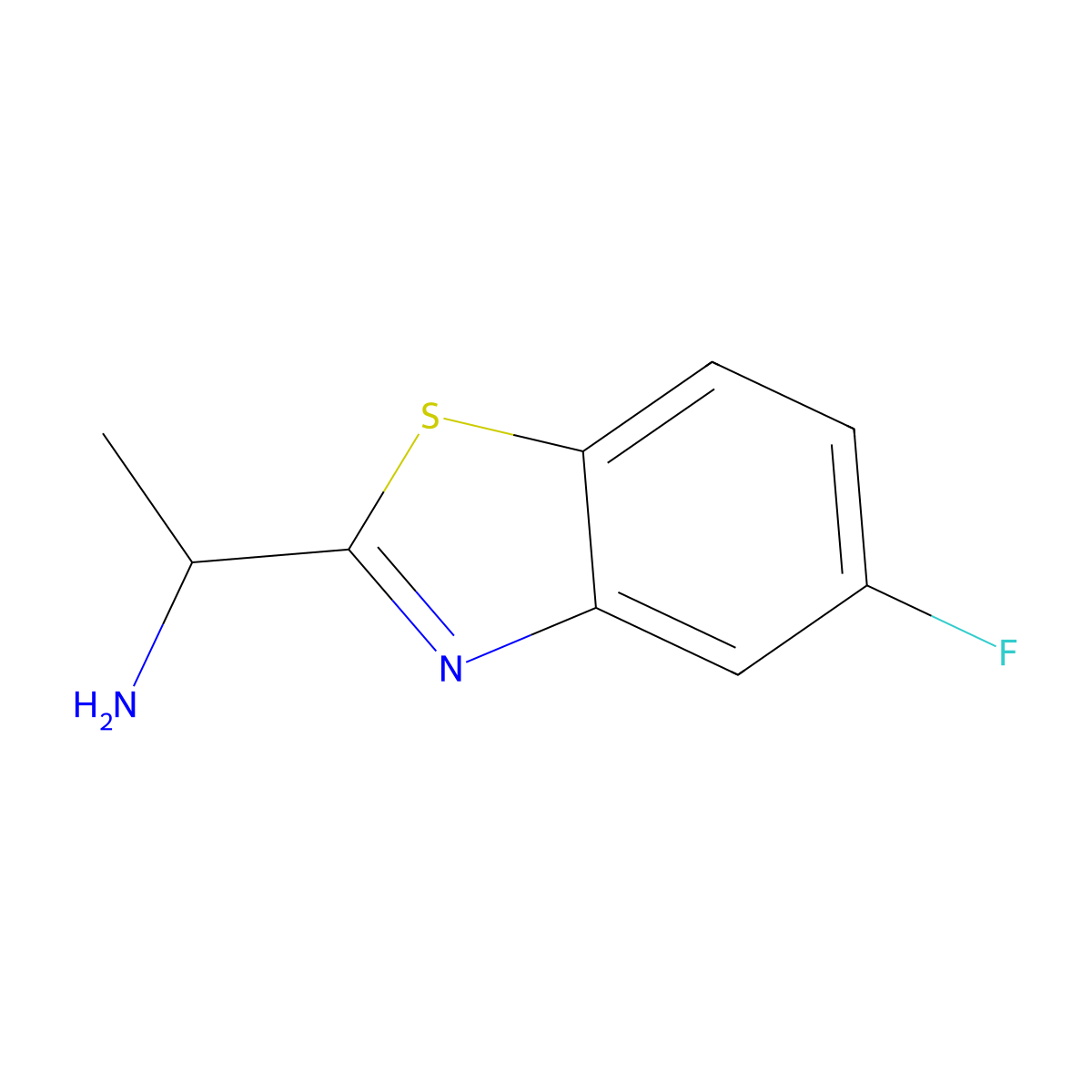 1-(5-Fluorobenzo[d]thiazol-2-yl)ethanamine molecular structure, CAS 185949-48-8